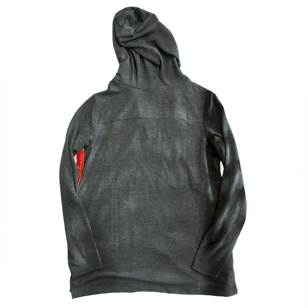 Adrienne Vittadini Sport Gray Pullover Hoodie Top Shirt with pockets Small S NWT - Picture 3 of 5